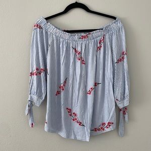 Olive + Oak Off Shoulder Knit Blouse